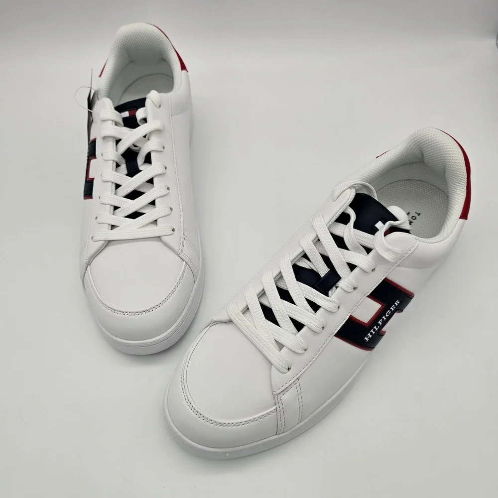 Tommy Hilfiger Mens Sneaker Jolix Lace Up Memory Foam Fashion White‎ Size 12M